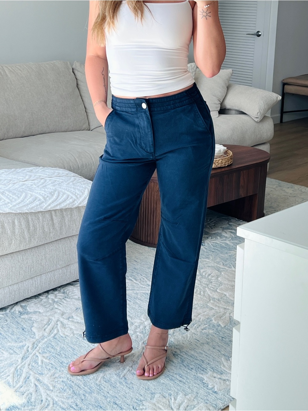 *NWT* PAIGE Reid Joggers in Vintage Navy Seascape